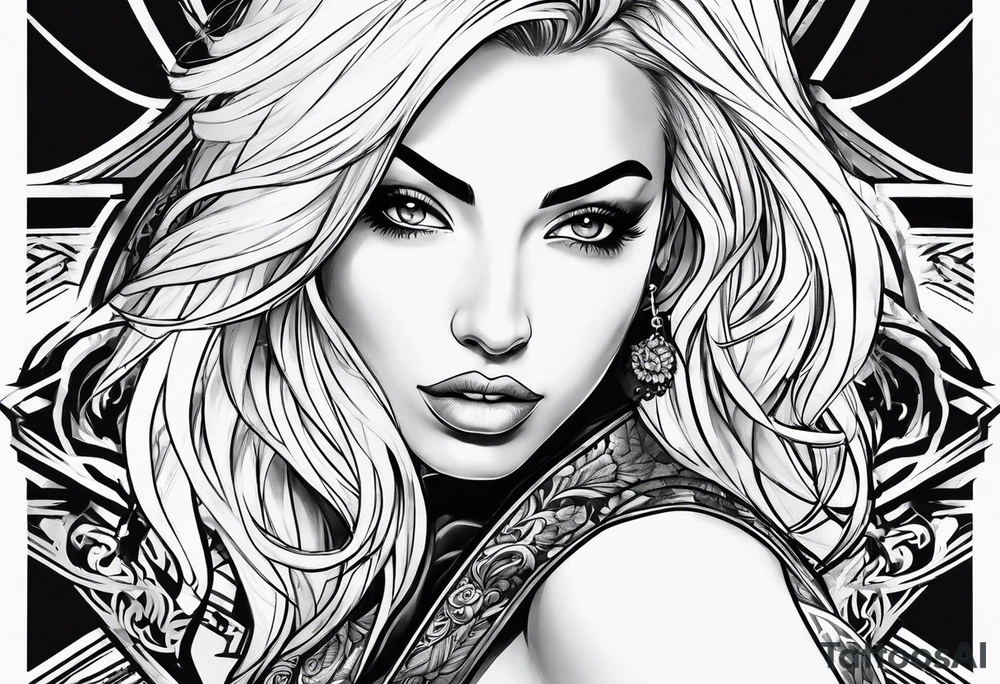 Blonde female martial artist without arm tattoos tattoo idea