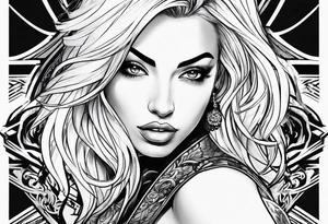 Blonde female martial artist without arm tattoos tattoo idea
