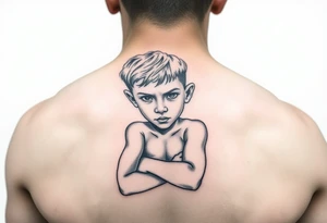 Little boys with day being strong tattoo idea