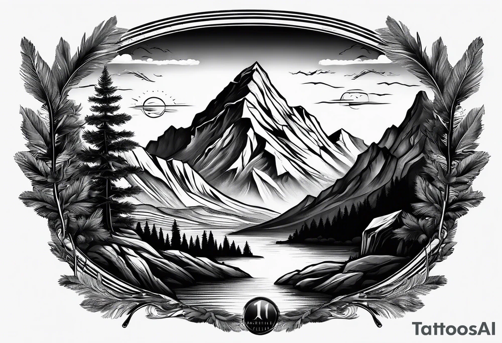 Jeremiah 1:19 tattoo with a mountain tattoo idea