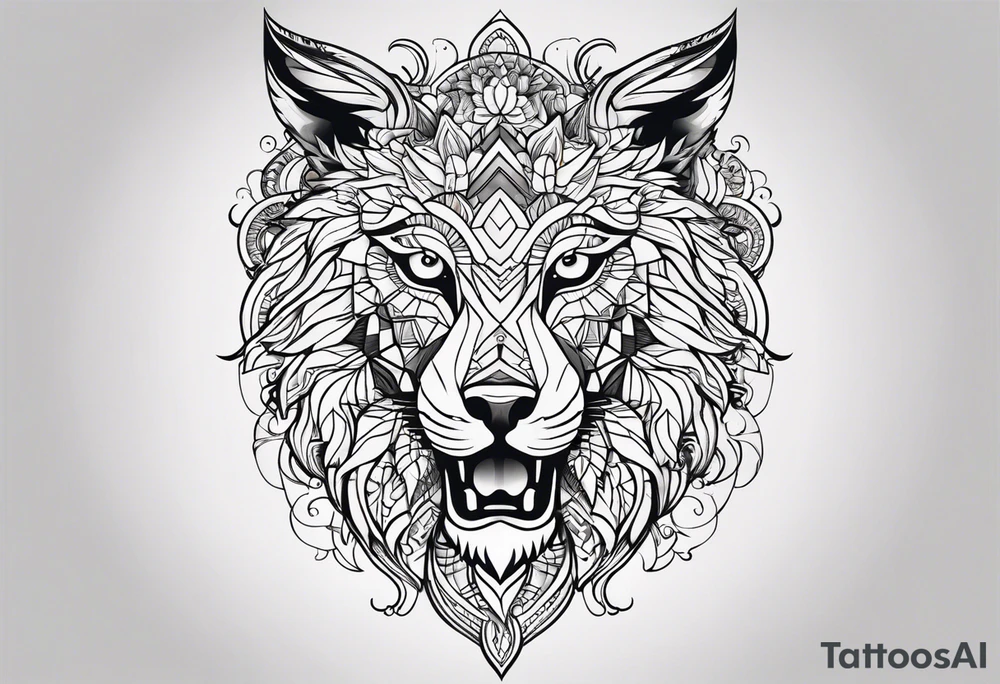 рукав с тремя разными узорами tattoo idea