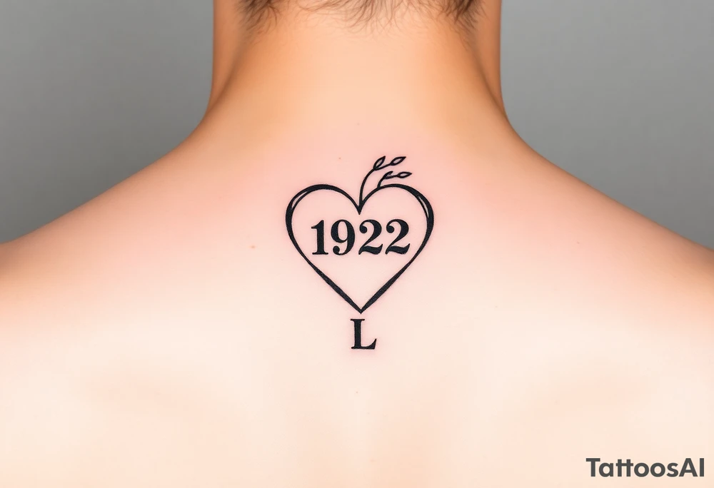 Heart with 192 in the middle and a L on the end tattoo idea