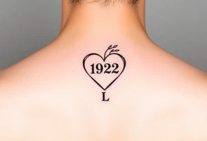 Heart with 192 in the middle and a L on the end tattoo idea