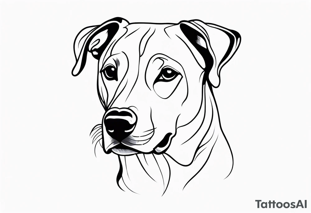 Dog portrait tattoo idea