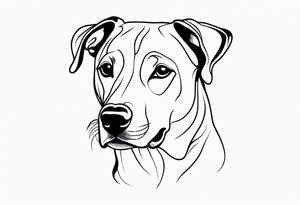 Dog portrait tattoo idea