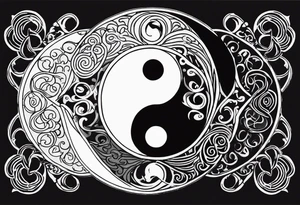 Ying yang tattoo idea