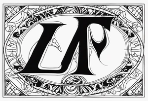 Capricorn and includes the letters JY tattoo idea