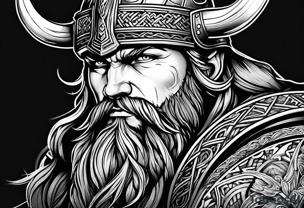 viking warrior tattoo idea