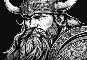 viking warrior tattoo idea