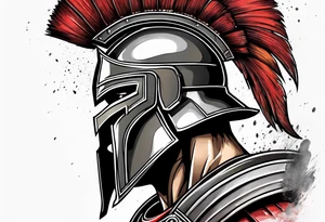 Faceless Spartan warrior tattoo idea