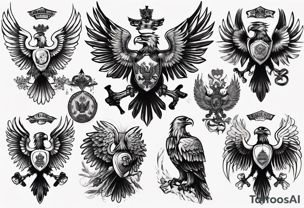 russian eagle tattoo idea
