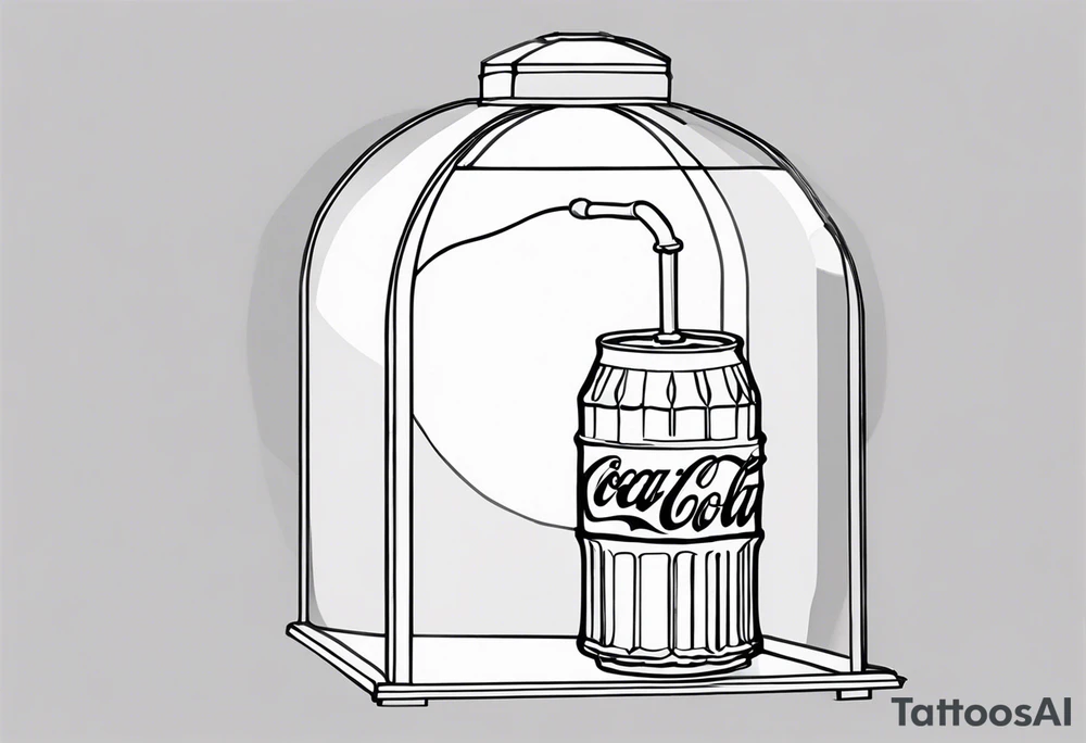 Antique Coca Cola lamp tattoo idea