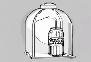 Antique Coca Cola lamp tattoo idea