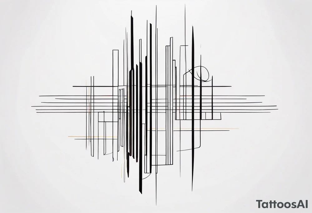 vertical lines tattoo idea