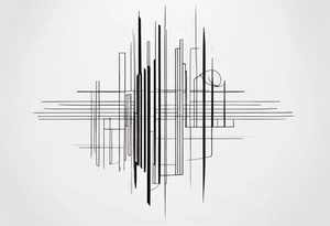vertical lines tattoo idea