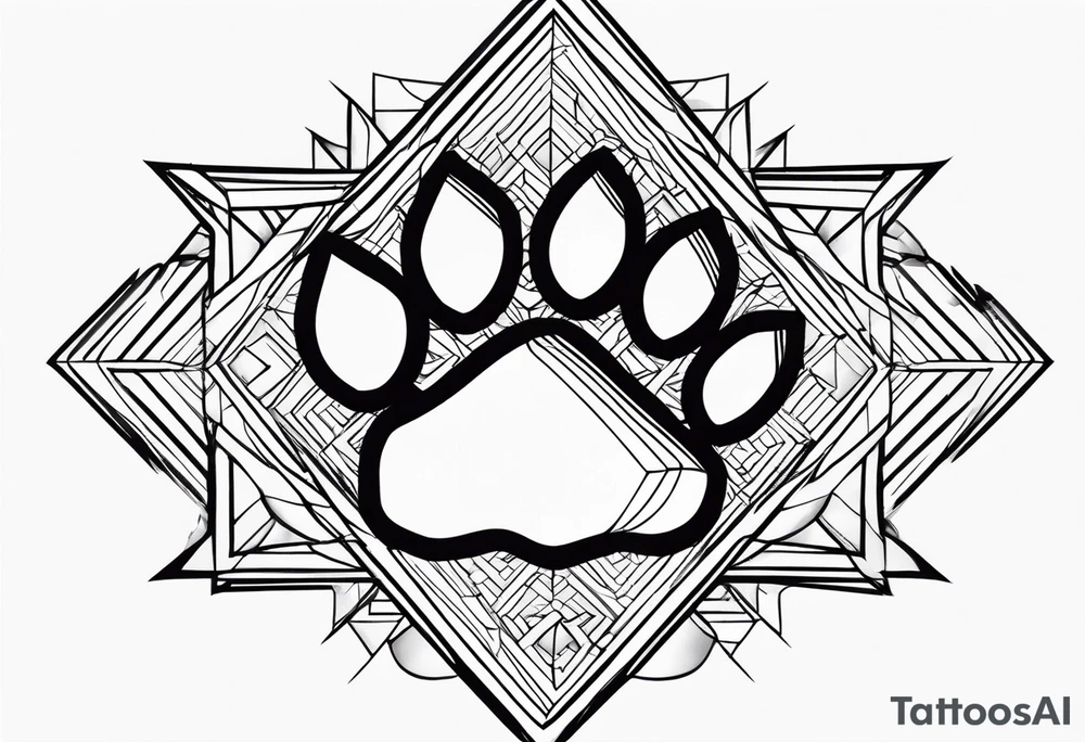 Paw print tattoo idea