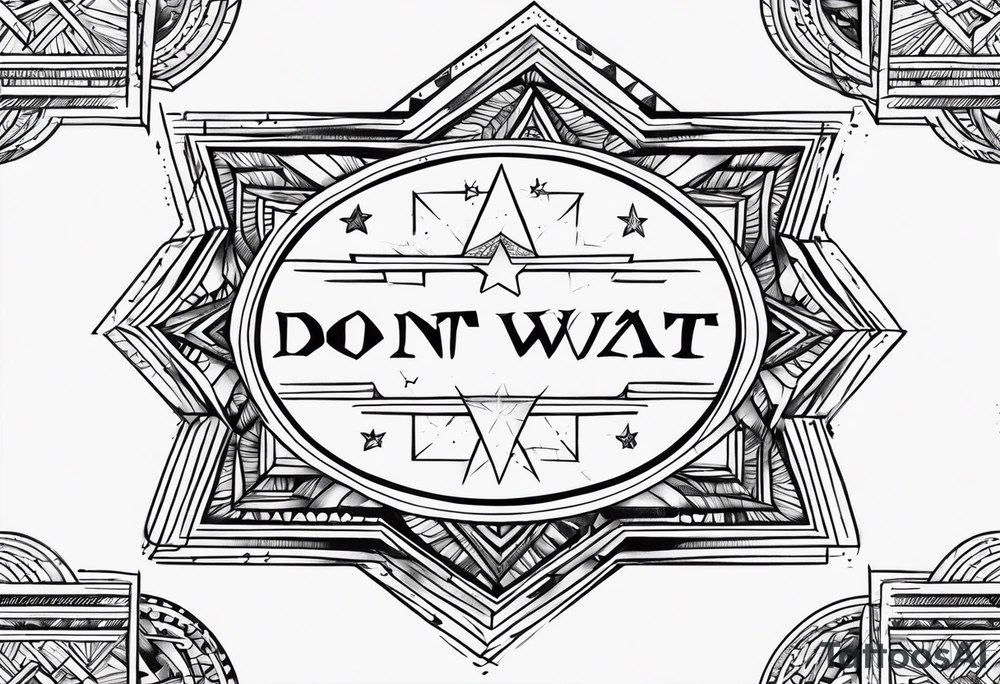 stars with “don’t wait” quote tattoo idea