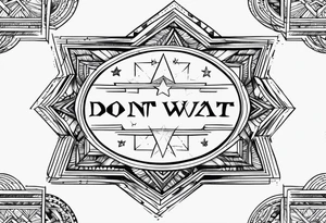 stars with “don’t wait” quote tattoo idea