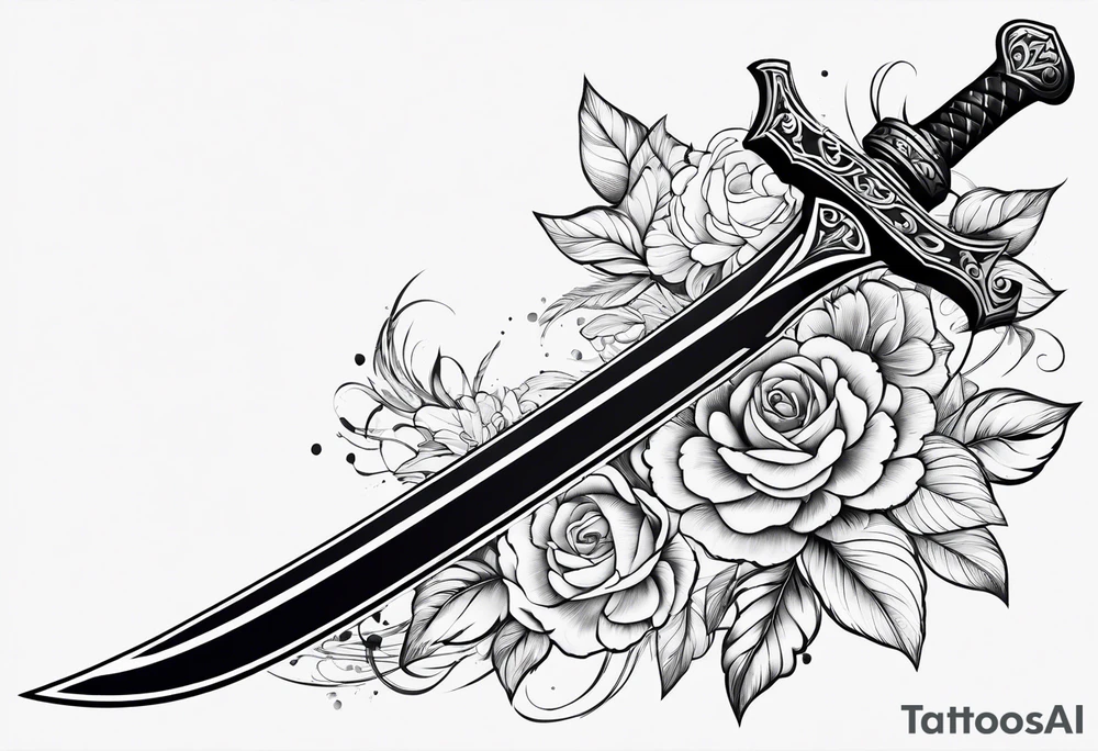 black sword tattoo idea