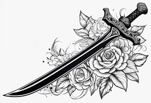 black sword tattoo idea