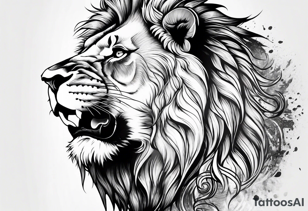 Roaring Lion tattoo idea