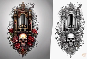 Demonic Pipe organ tattoo idea