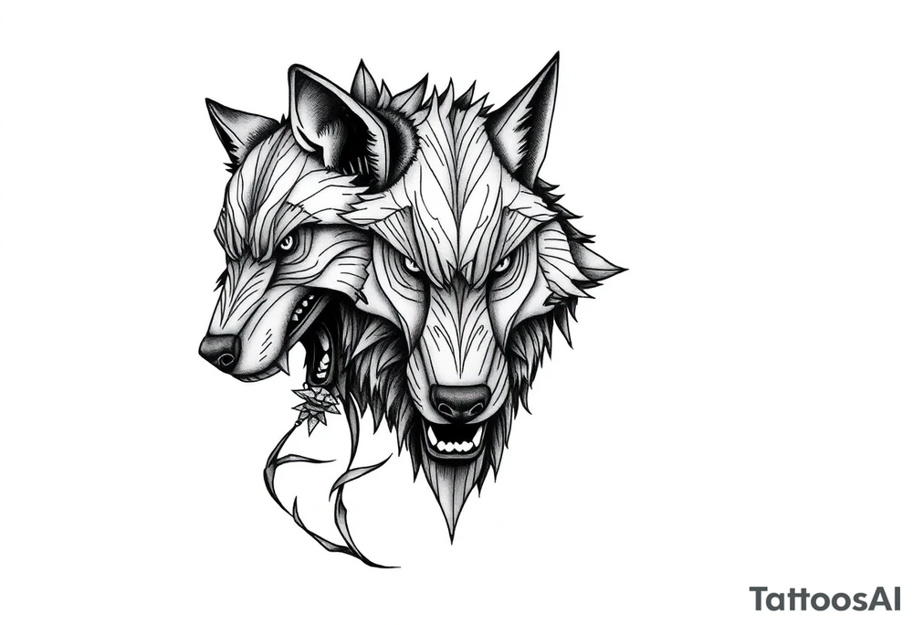 Big bad wolf lurking tattoo idea