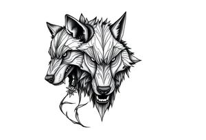 Big bad wolf lurking tattoo idea