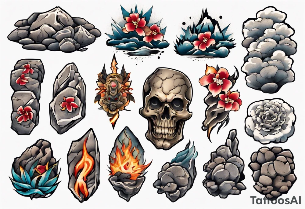 A rock tattoo idea