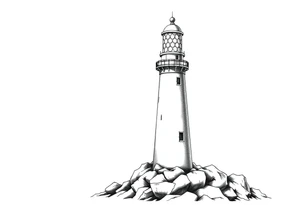 Lighthouse with coat of arms tattoo idea
