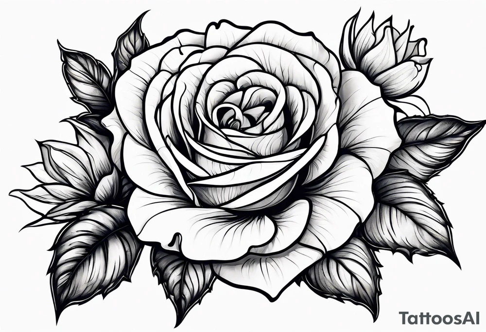 flower rose and blue, sunflower, tattoo idea