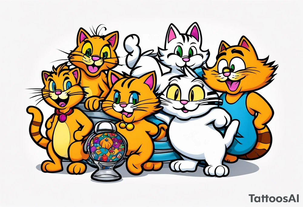 Garfield & friends tattoo idea