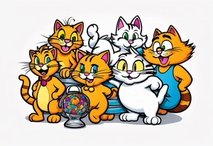 Garfield & friends tattoo idea