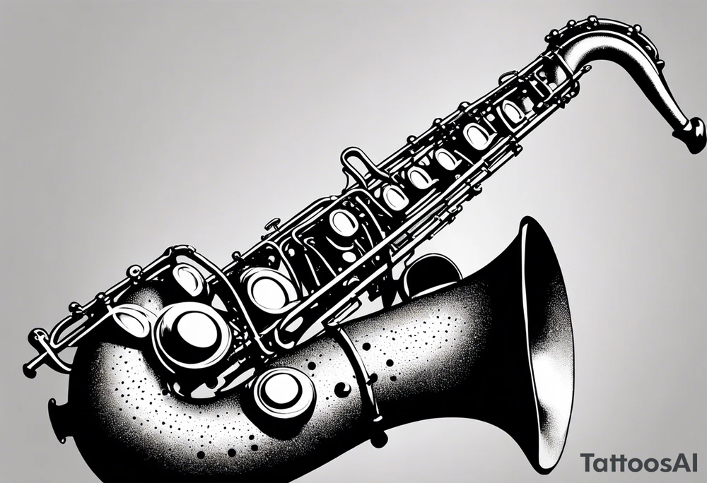 saxophone music notese tattoo idea