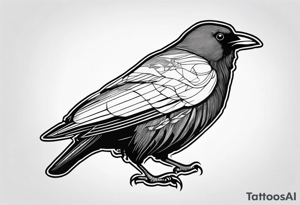 alpine chough tattoo idea
