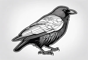 alpine chough tattoo idea