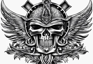 Ankh that looks like twisted metal tattoo idea