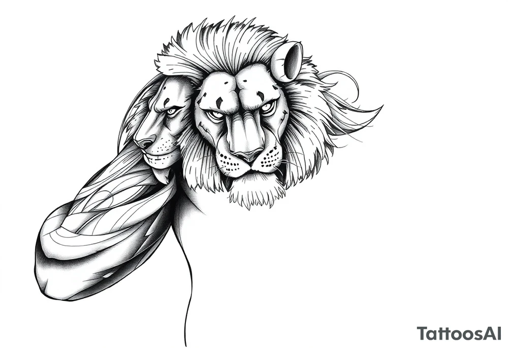 Leo who is hurt and trying to recover from addiction tattoo idea