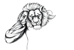 Leo who is hurt and trying to recover from addiction tattoo idea