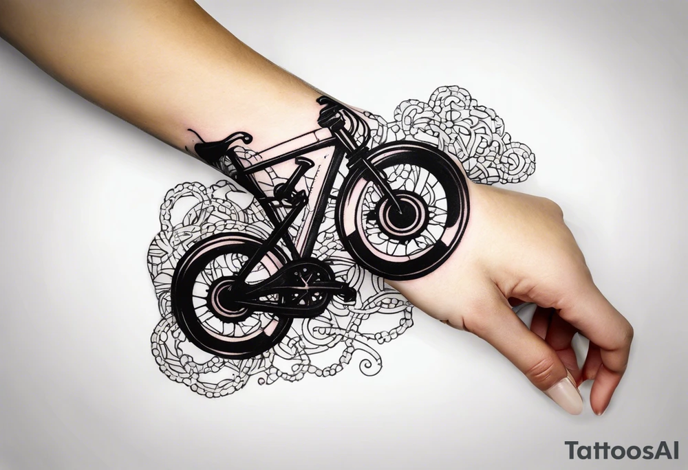 bicycle chain wrist tattoo idea