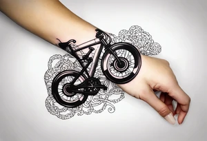 bicycle chain wrist tattoo idea