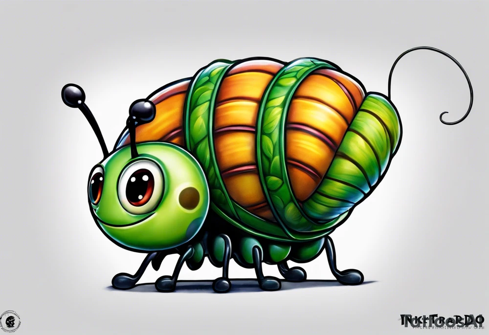 The caterpillar from the Pixar movie bugs life tattoo idea