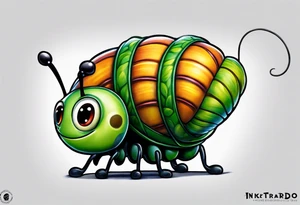 The caterpillar from the Pixar movie bugs life tattoo idea