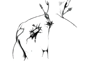 Stabbed in the back tattoo idea