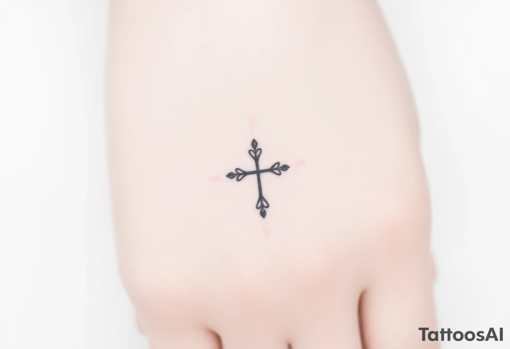 Small cross tattoo idea