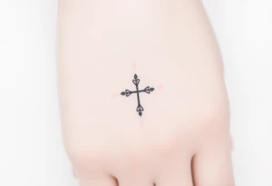 Small cross tattoo idea