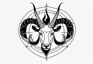 cool capricorn tattoo idea