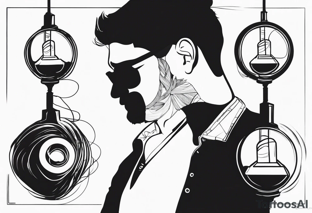 man with a on/off switch tattoo idea