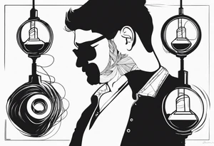 man with a on/off switch tattoo idea