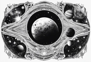solar systems, galaxies, nebulas tattoo idea
